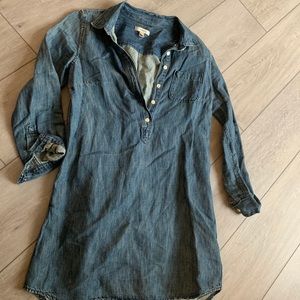J. Crew long sleeved jean dress Size 2